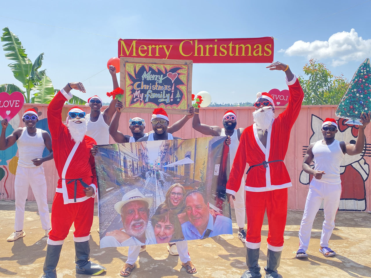 African Fitness Team - White Top: Custom-printed oversized photo